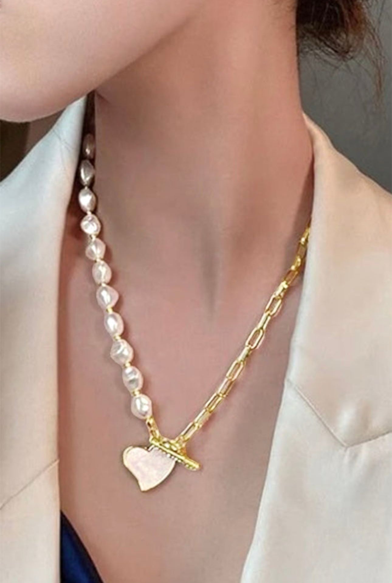 Gold Heart Shaped Necklace