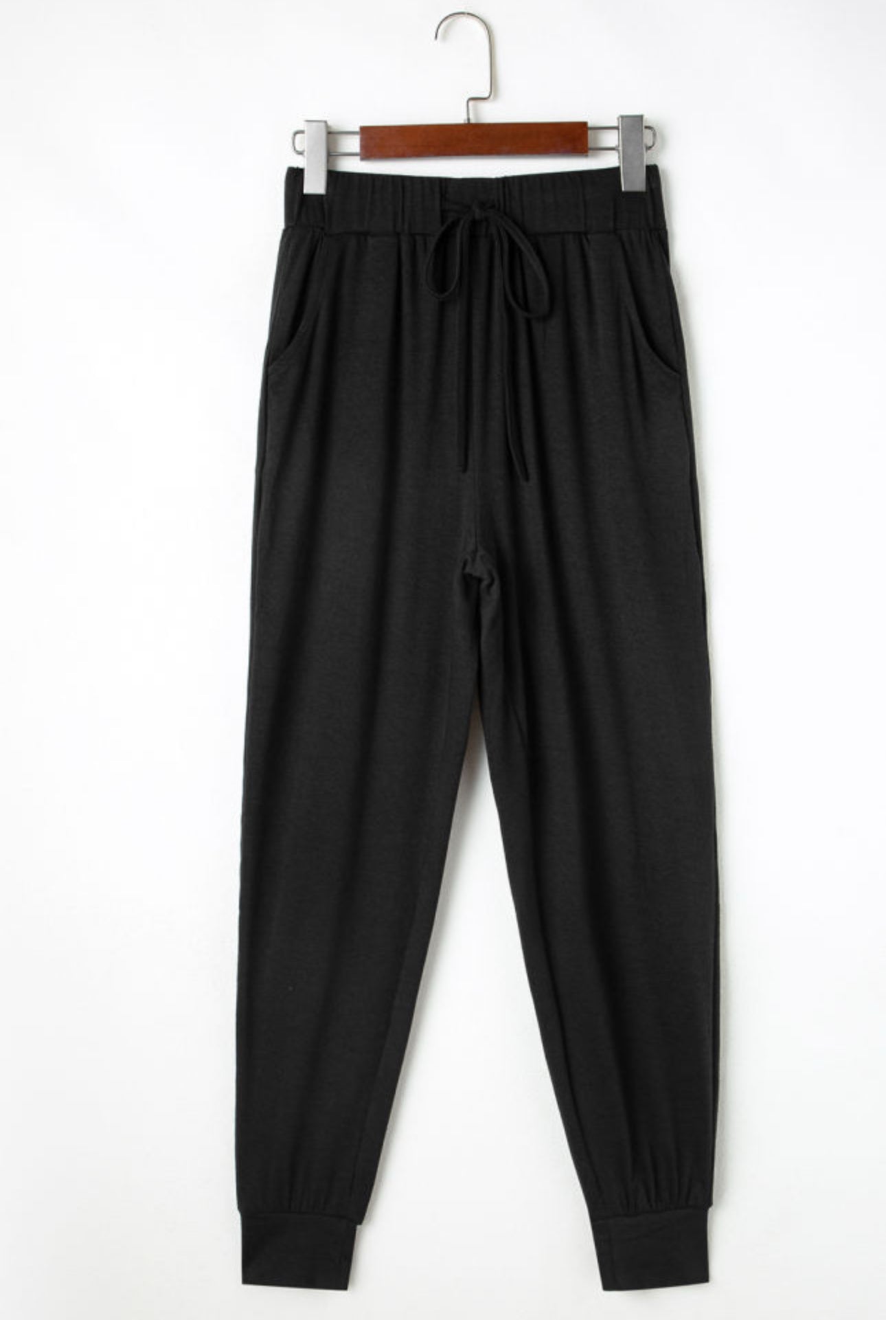 Black Split Long Cardigan and Pants Lounge Set