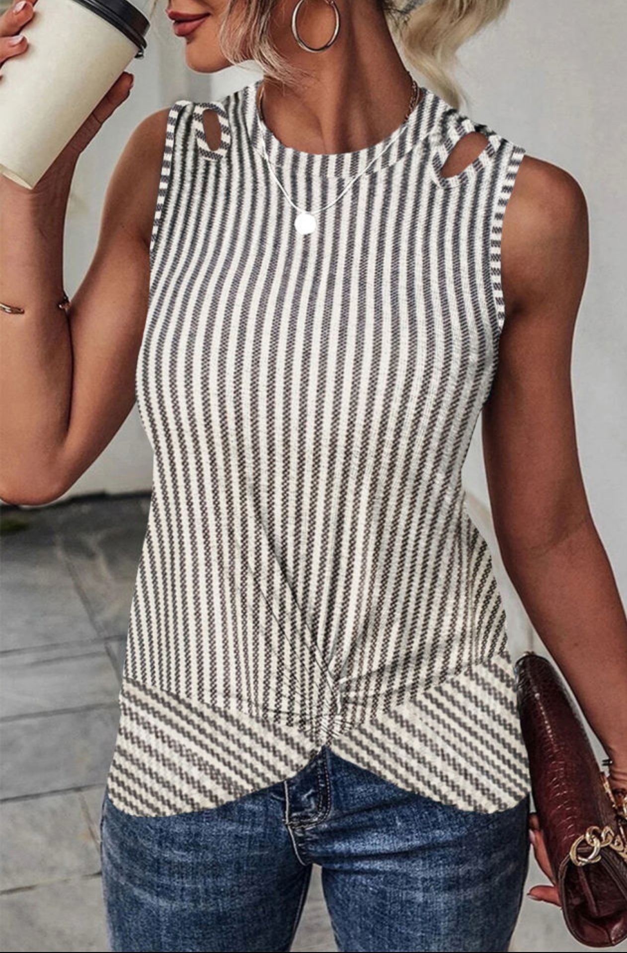 Super Soft Twist Front Tank Top