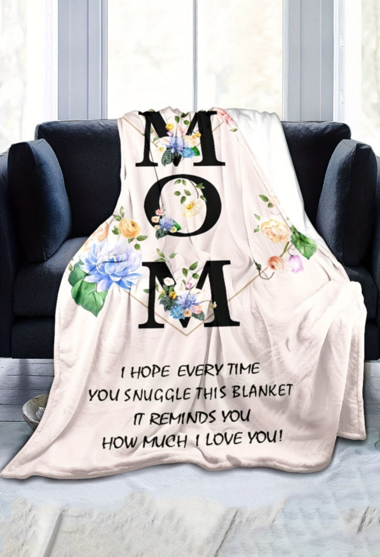 Plush Throw- 50 x 60- “ Mom”