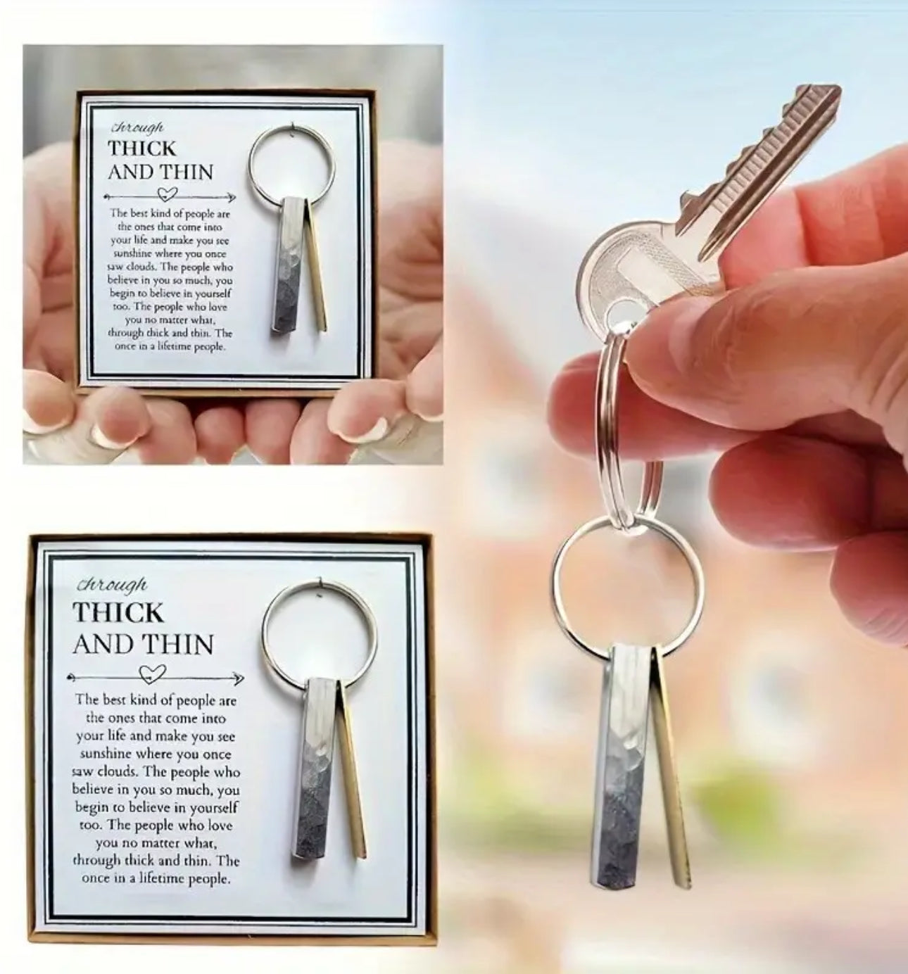 Keychain/ Charm “Thick &Thin”