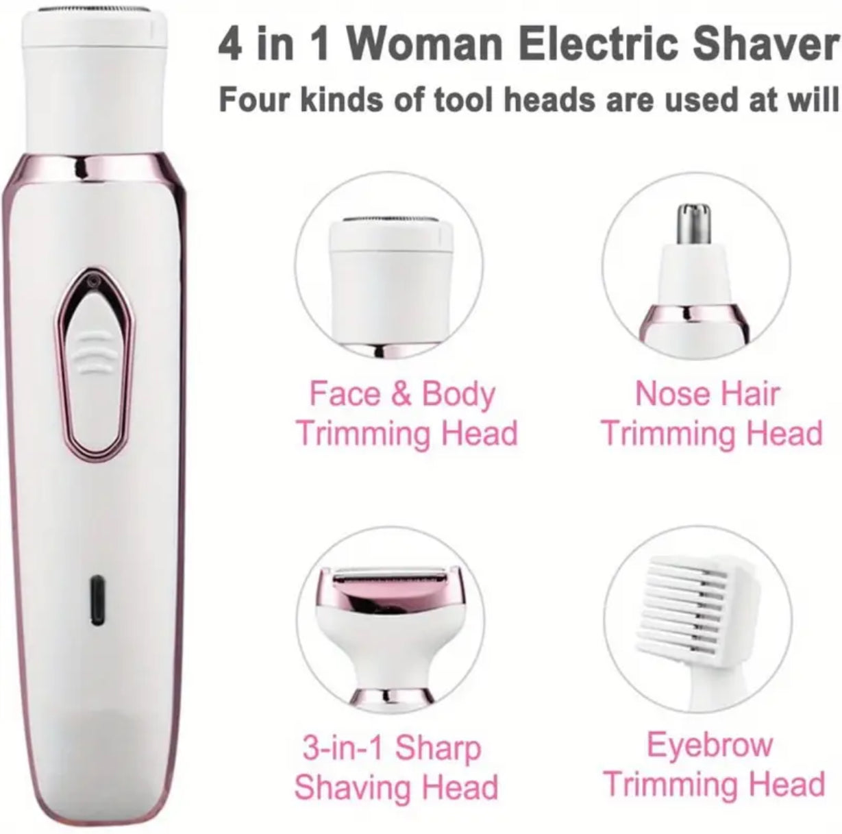 Electric Razor 4-in-1 Rechargeable