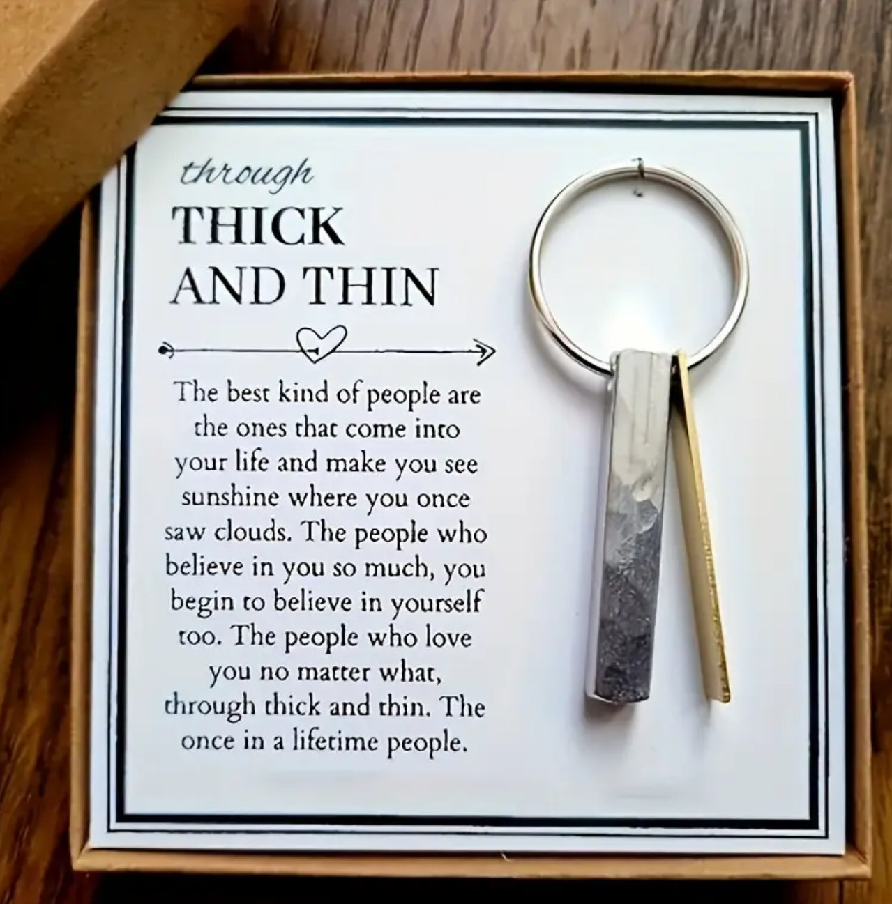 Keychain/ Charm “Thick &Thin”