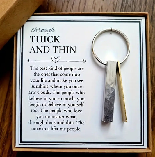 Keychain/ Charm “Thick &Thin”