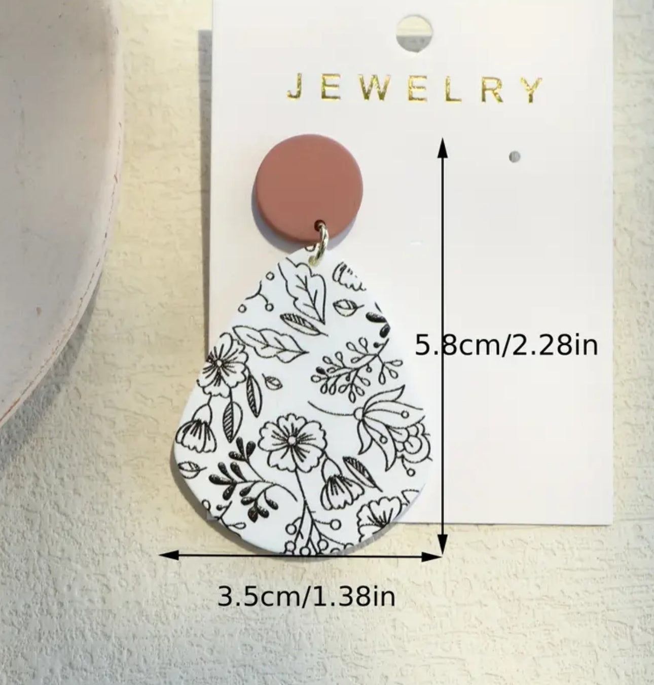 Elegant Floral Print Acrylic Earrings