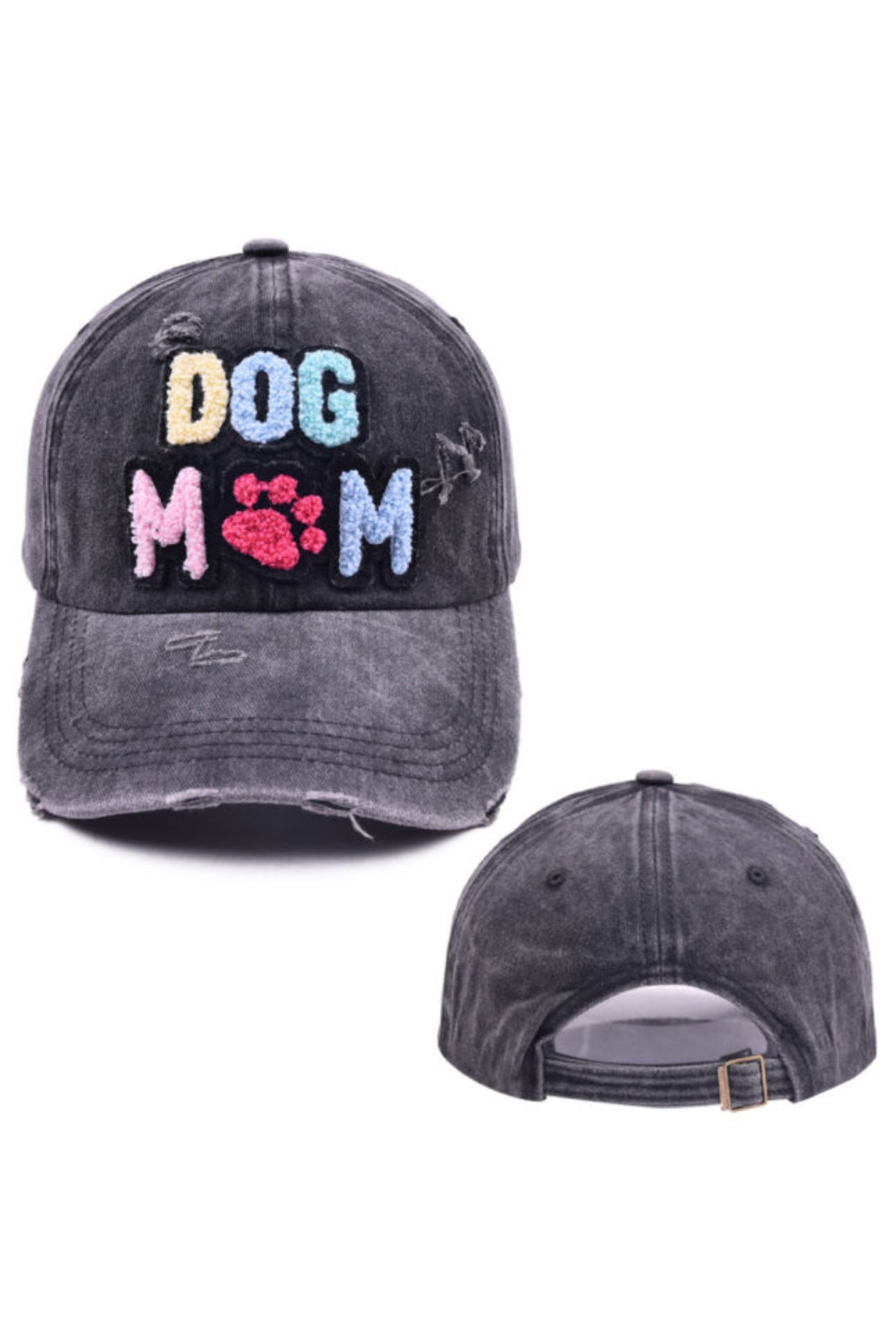 Dog Mom Grey Baseball Cap