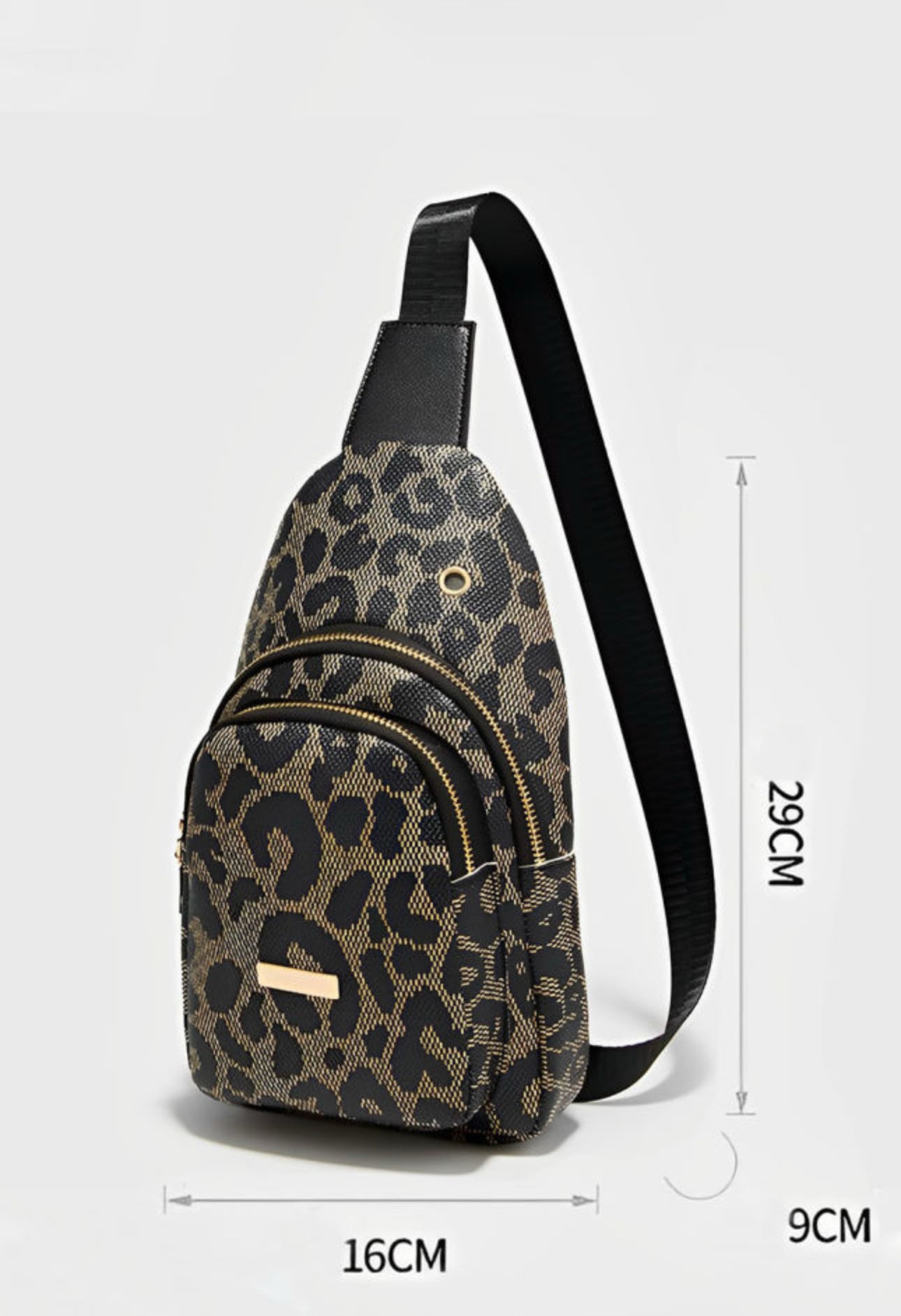 Leopard PU Leather Sling Bag