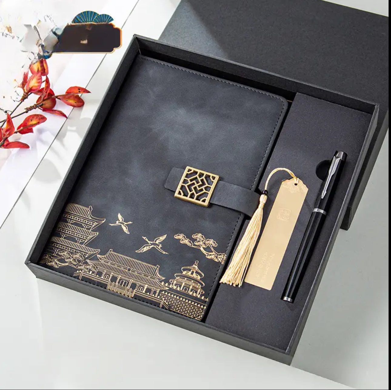 3pc. Notebook Gift Set- Black