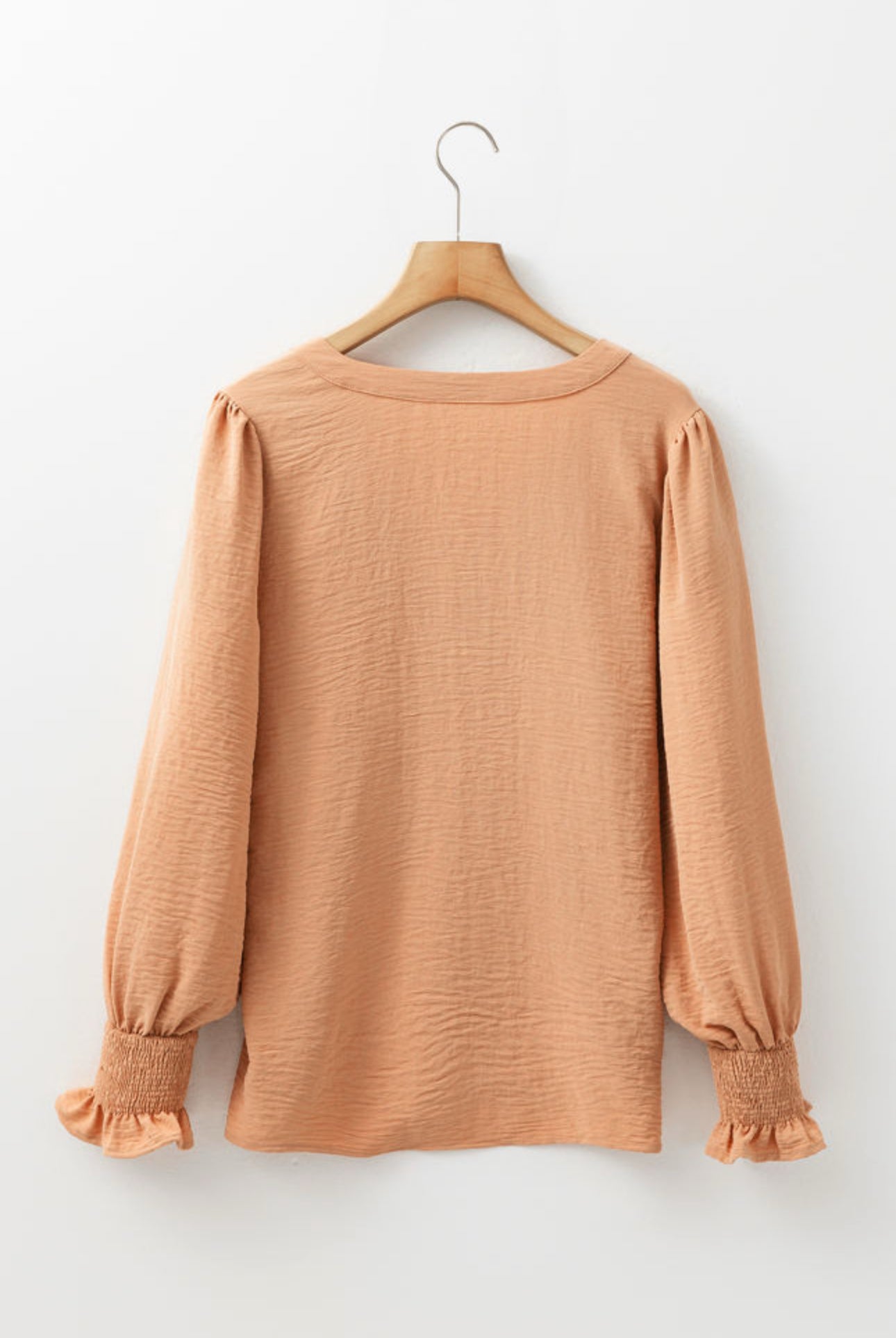 Straw Color Long Sleeve Blouse