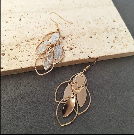 Gold Pendant Earrings