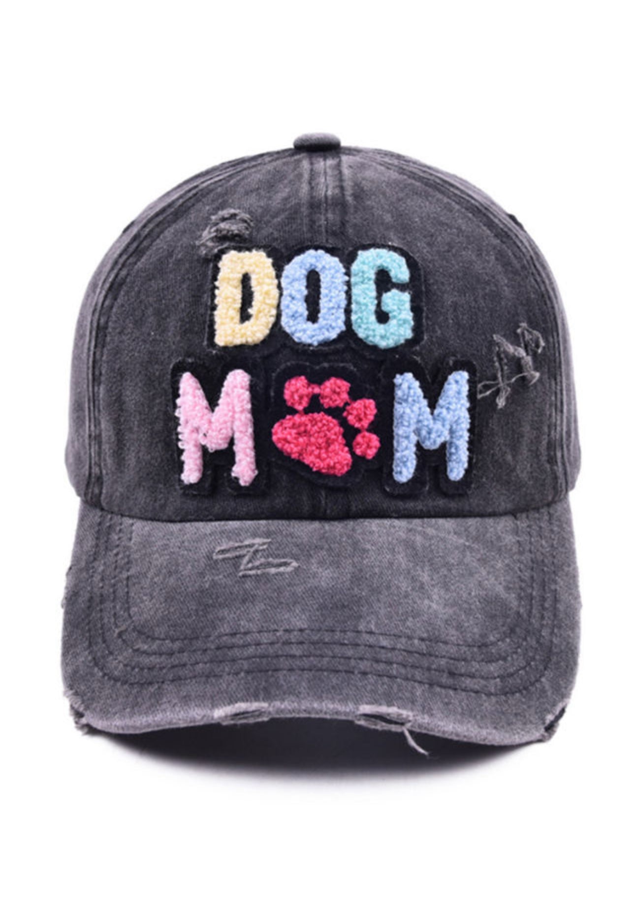 Dog Mom Grey Baseball Cap