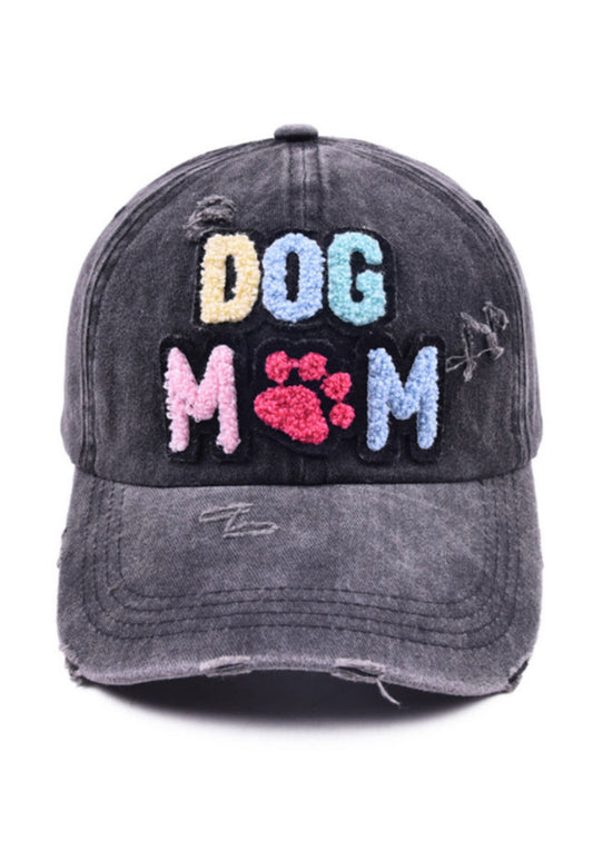 Dog Mom Grey Baseball Cap