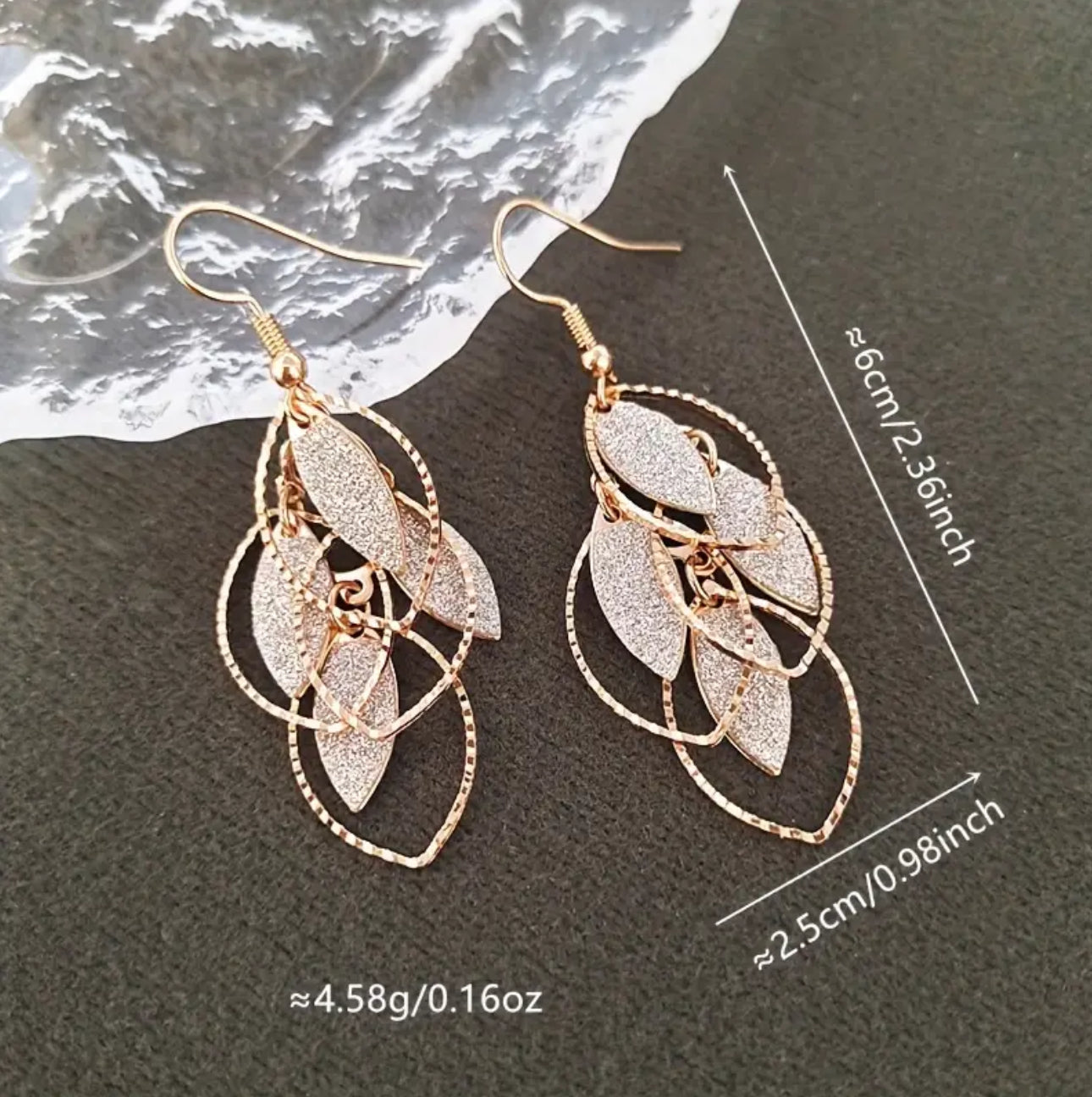 Gold Pendant Earrings