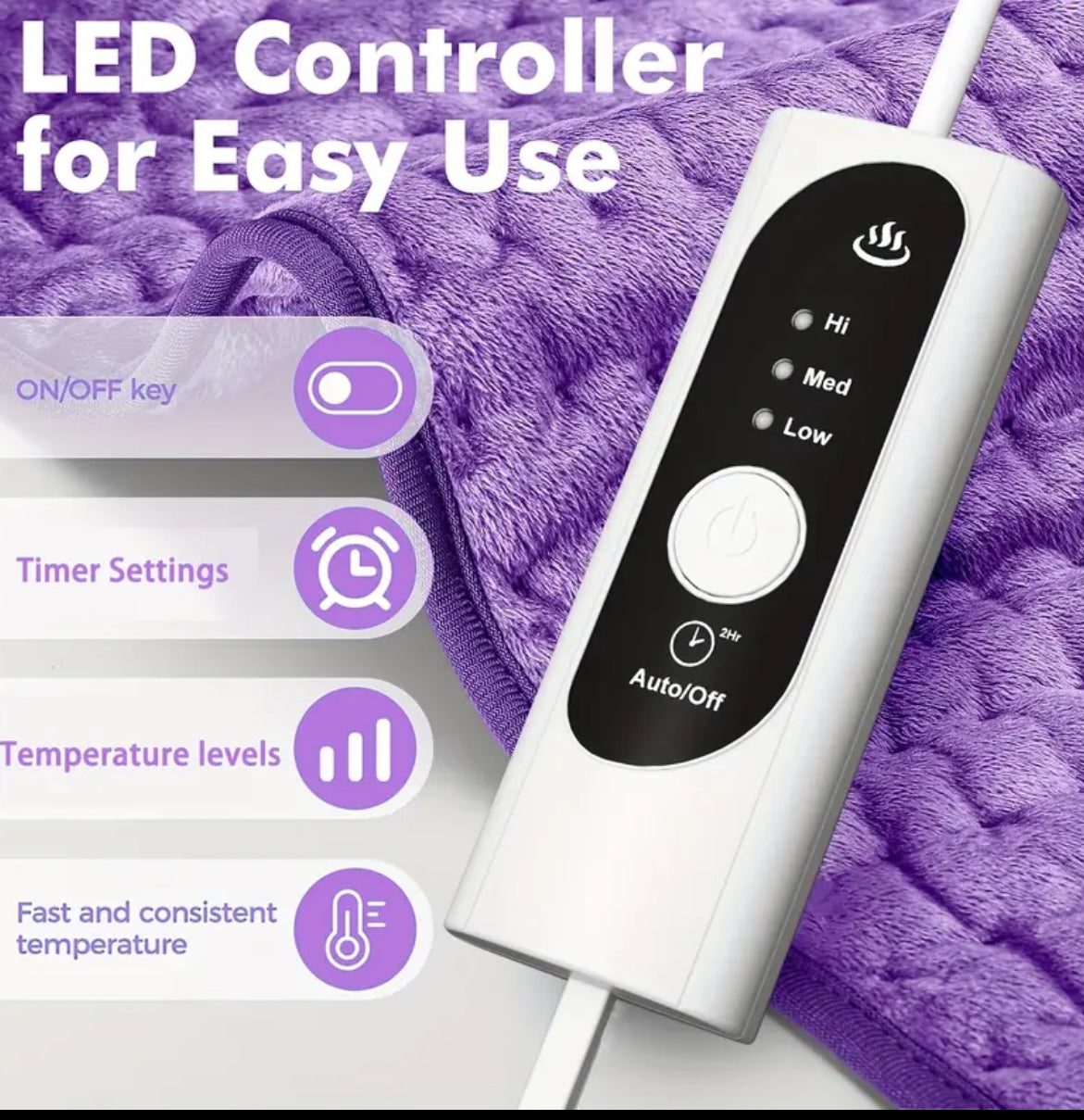 Heating Pad with Remote-Grey