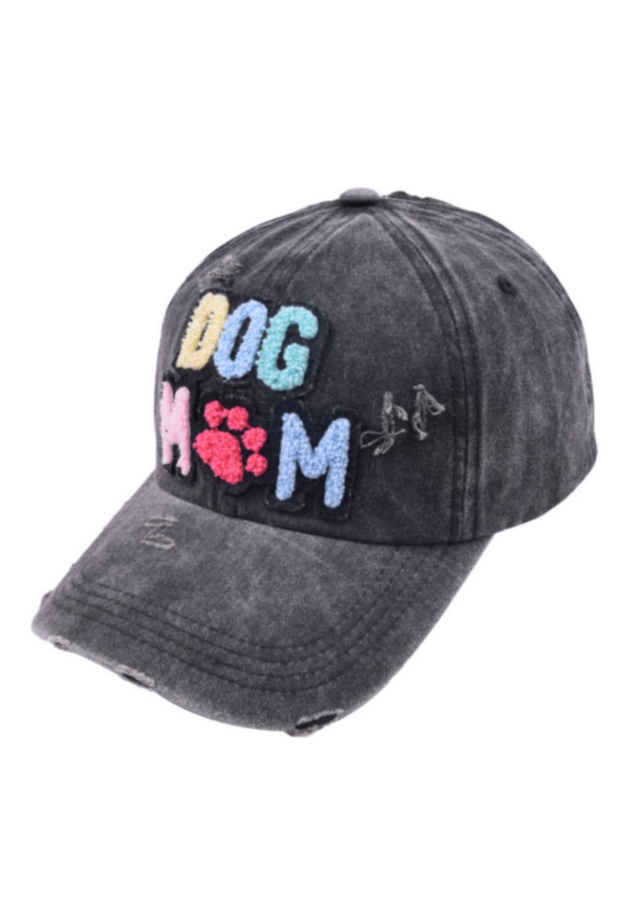 Dog Mom Grey Baseball Cap