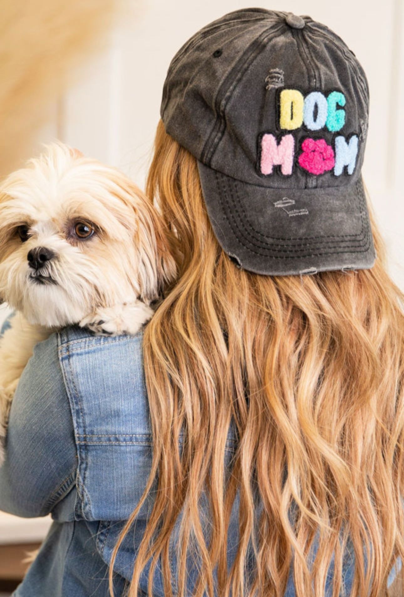 Dog Mom Grey Baseball Cap