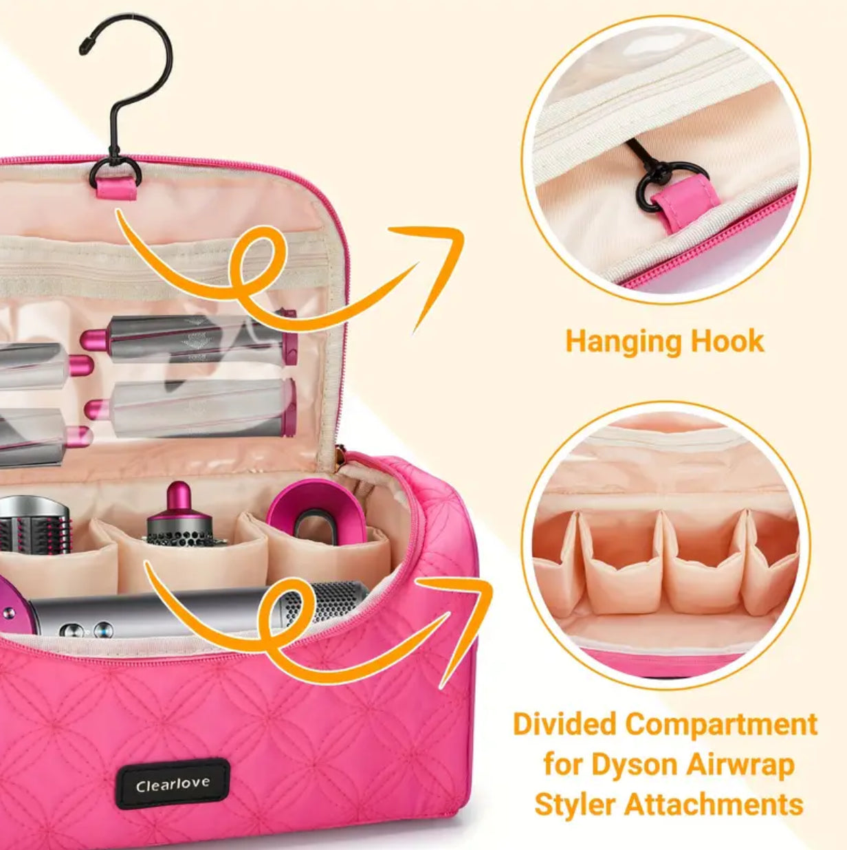 Make up/ Toiletries Bag with hook